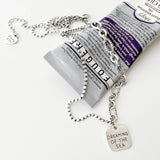 925 Silver Love Heart Letter Necklace Pendant Chain Women's Jewelry