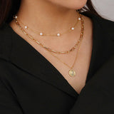 925 Silver Baroque Pearl Clavicle Chain Necklace for Women
