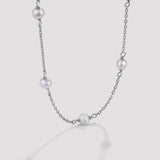 925 Silver Baroque Pearl Clavicle Chain Necklace for Women