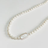 Women's 925 Silver Pearl Choker Necklace