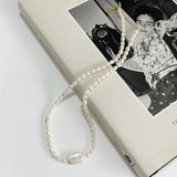 Women's 925 Silver Pearl Choker Necklace