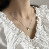 925 Sterling Silver Rotating Circle Necklace Choker Pendant