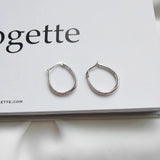 925 Silver Horseshoe Buckle U-shaped Earrings Female Jewelry