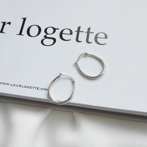 925 Silver Horseshoe Buckle U-shaped Earrings Female Jewelry