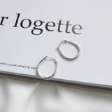 925 Silver Horseshoe Buckle U-shaped Earrings Female Jewelry