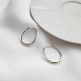 925 Silver Horseshoe Buckle U-shaped Earrings Female Jewelry