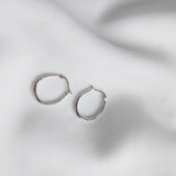 925 Silver Horseshoe Buckle U-shaped Earrings Female Jewelry