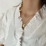 925 Silver Irregular 18k Necklace Pendant with Personality Light