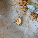 925 Silver Irregular 18k Necklace Pendant with Personality Light