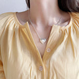 925 Silver Crystal Heart Necklace Personalized Pendant
