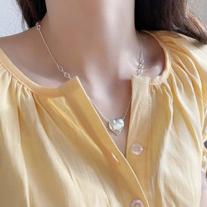 925 Silver Crystal Heart Necklace Personalized Pendant