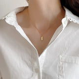 925 Silver Irregular Necklace Pendant Choker Geometric Long Necklace For Women