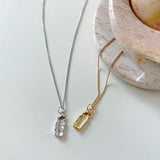925 Silver Irregular Necklace Pendant Choker Geometric Long Necklace For Women