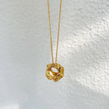 925 Silver Circle Necklace Minimalist Boho Collar