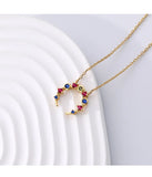 925 Silver Zircon Moon Necklace Pendant Jewelry