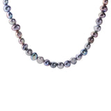 925 Silver Grey Pearl Choker Necklace Romantic Baroque Collar Jewelry