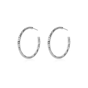 925 Silver Light Heavy Industry Thread Earrings Niche C-shape