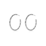 925 Silver Light Heavy Industry Thread Earrings Niche C-shape