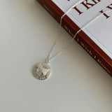 925 Silver Cat Head Coin Necklace - Personality Clavicle Chain