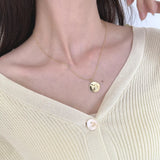 925 Silver Cat Head Coin Necklace - Personality Clavicle Chain