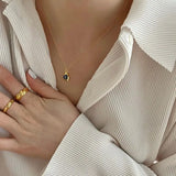 925 Silver Zircon Necklace Pendant Personality Jewelry