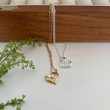 925 Silver Heart Necklace Pendant Hollow Love Necklace Jewelry