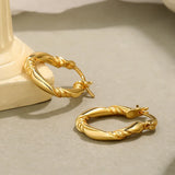 925 Sterling Silver Irregular Hoop Earrings Hollow Drop Jewelry