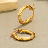 925 Sterling Silver Irregular Hoop Earrings Hollow Drop Jewelry