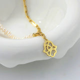 925 Silver Pearl Clavicle Chain Necklace Pendant