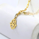 925 Silver Pearl Clavicle Chain Necklace Pendant