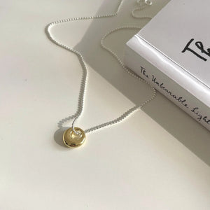 925 Silver Oval Irregular Necklace Personality Pendant Jewelry
