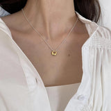 925 Silver Oval Irregular Necklace Personality Pendant Jewelry