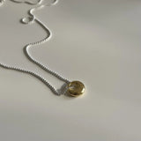 925 Silver Oval Irregular Necklace Personality Pendant Jewelry