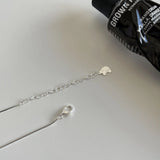 925 Silver Bow Snake Bone Necklace Pendant Personality Collar Jewelry