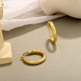 925 Silver Twist Hoop Earrings Retro Drop Jewelry
