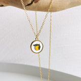 925 Silver Mango Pendant Necklace Minimalist Fruit Jewelry