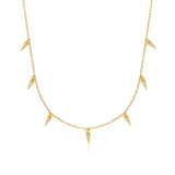 925 Silver Tassel Zircon Necklace Stack Clavicle Chain