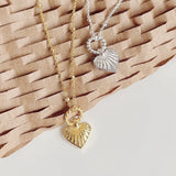 925 Silver Twist Love Heart Necklace Pendant Couple Jewelry