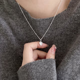 925 Silver Twist Love Heart Necklace Pendant Couple Jewelry