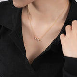 925 Silver Zircon Necklace Retro Clavicle Chain Jewelry