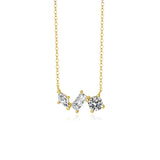 925 Silver Zircon Necklace Retro Clavicle Chain Jewelry