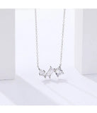 925 Silver Zircon Necklace Retro Clavicle Chain Jewelry