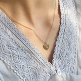 925 Silver Heart Necklace Pendant Boho Choker Crystal Jewelry