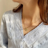 925 Silver Heart Necklace Pendant Boho Choker Crystal Jewelry