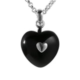 925 Silver Agate Love Necklace Pendant Girl Jewelry