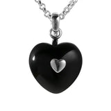 925 Silver Agate Love Necklace Pendant Girl Jewelry
