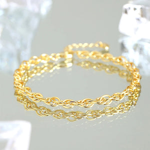 925 Silver Twist Woven Bracelet Light Ladies Bracelet Jewelry