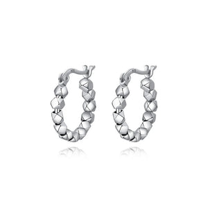 925 Silver Minimalist Geometric Drop Earrings Niche Hoop Jewelry