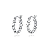925 Silver Minimalist Geometric Drop Earrings Niche Hoop Jewelry