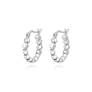 925 Silver Minimalist Geometric Drop Earrings Niche Hoop Jewelry